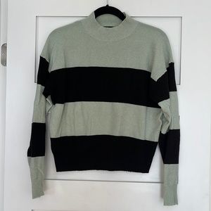LOFT Striped Mock Turtleneck Sweater
